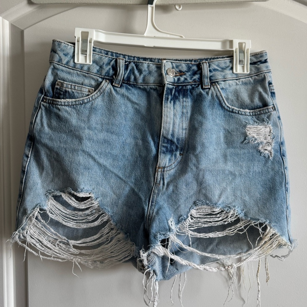 Topshop cutoff mom shorts